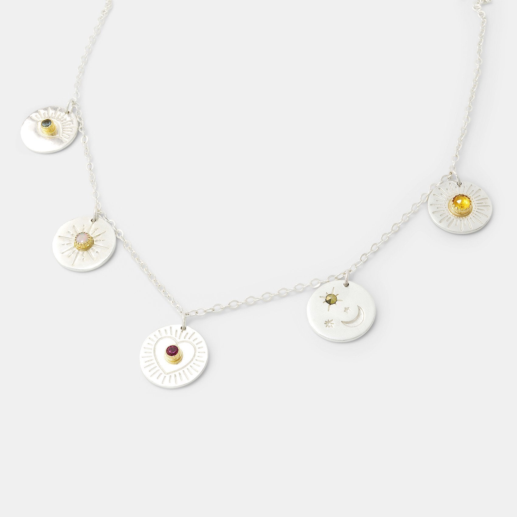 Amulets drops necklace - Simone Walsh Jewellery Australia