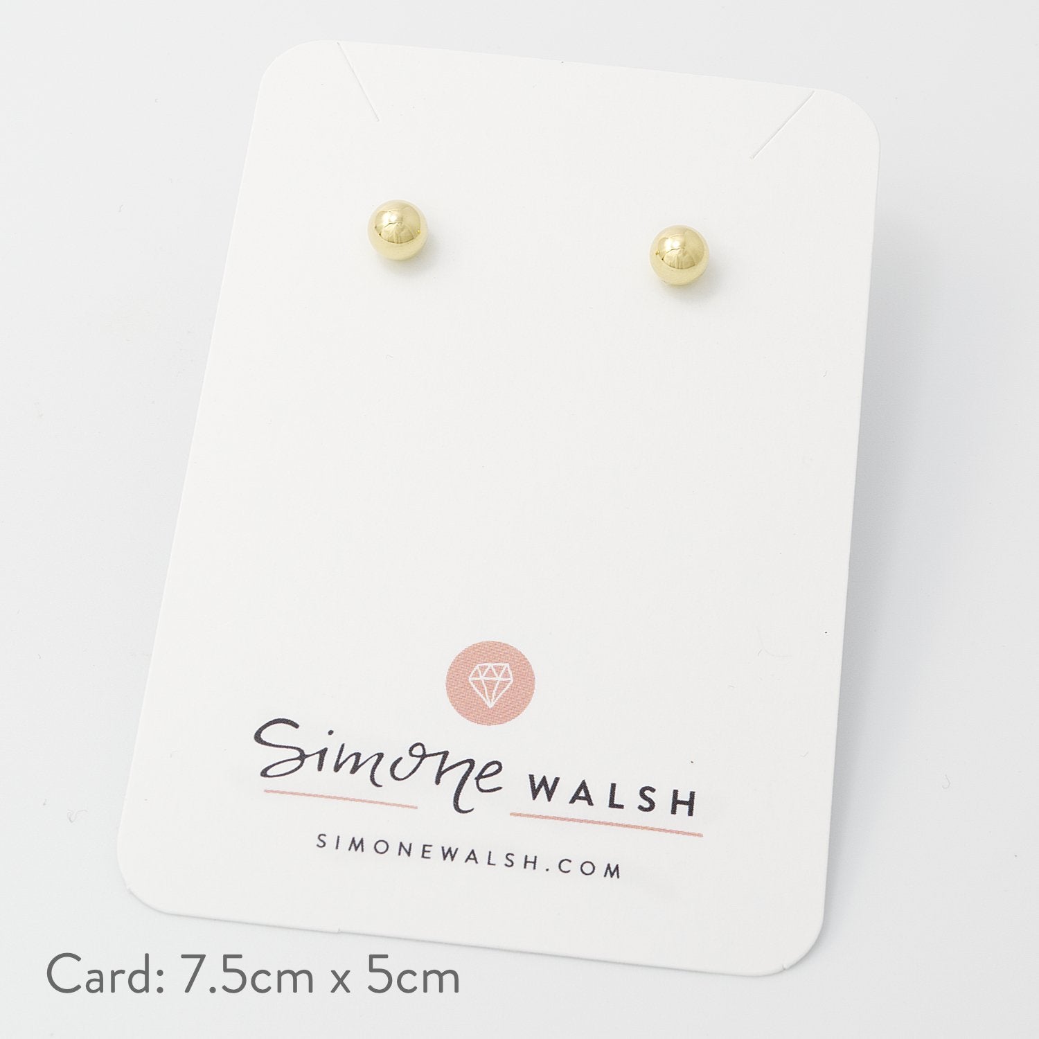 Ball stud large earrings: gold - Simone Walsh Jewellery Australia