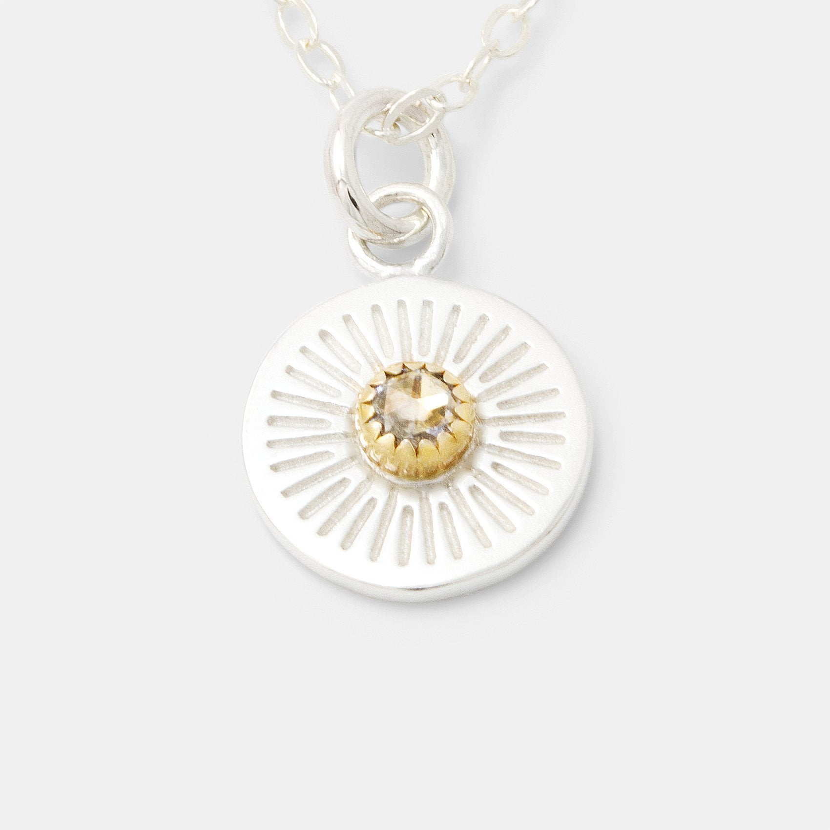 Birthstone pendant: moissanite - Simone Walsh Jewellery Australia