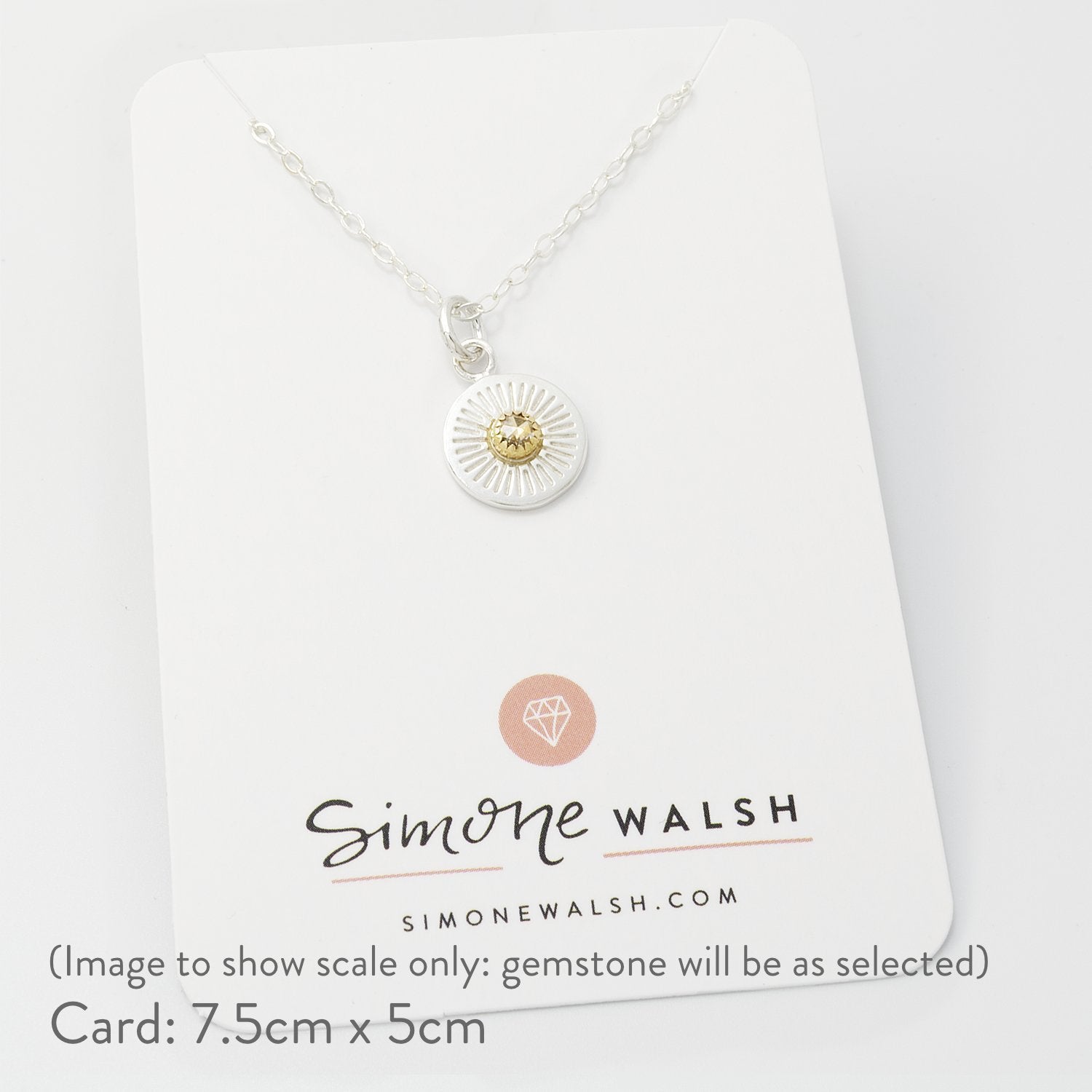 Birthstone pendant: moissanite - Simone Walsh Jewellery Australia