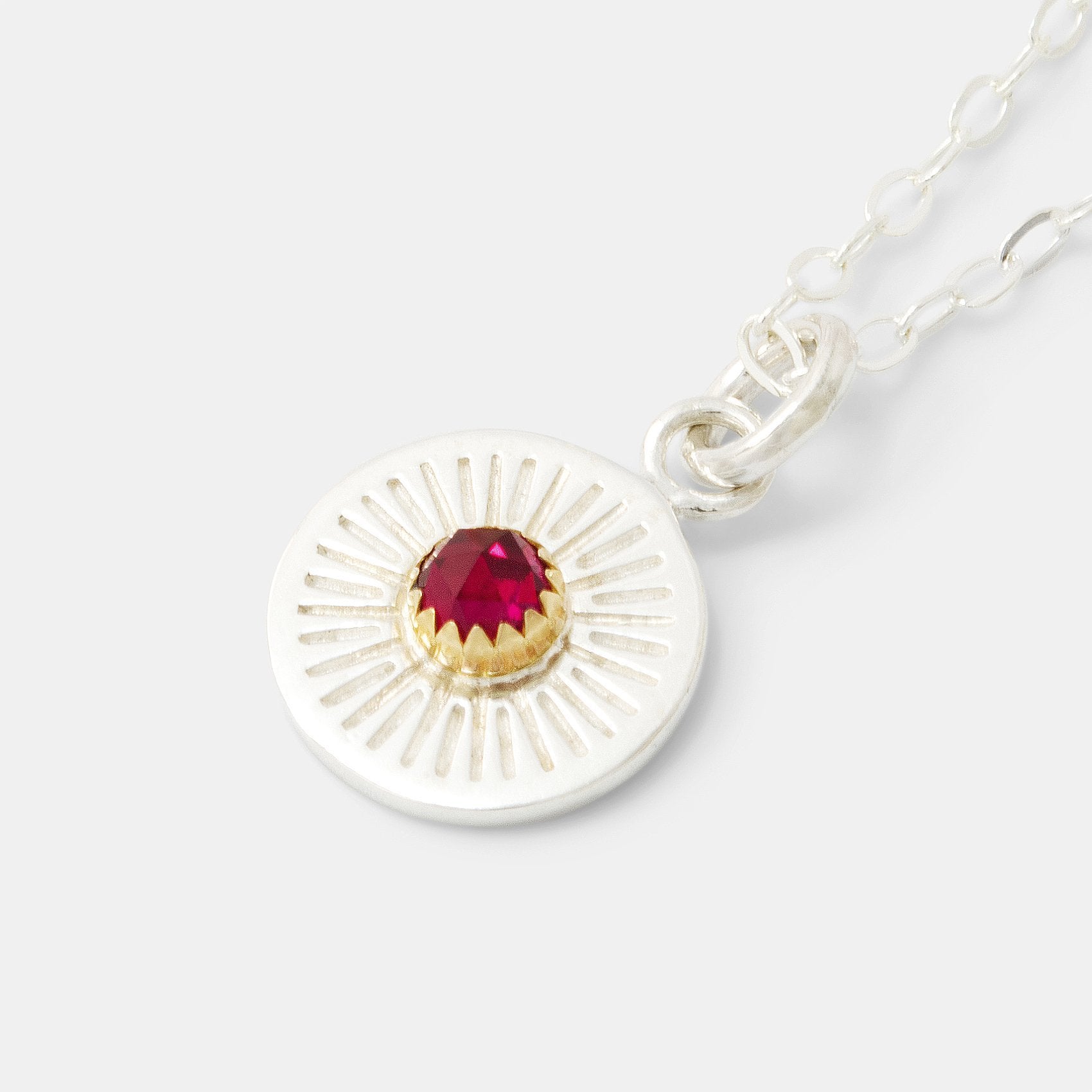 Birthstone pendant: ruby - Simone Walsh Jewellery Australia