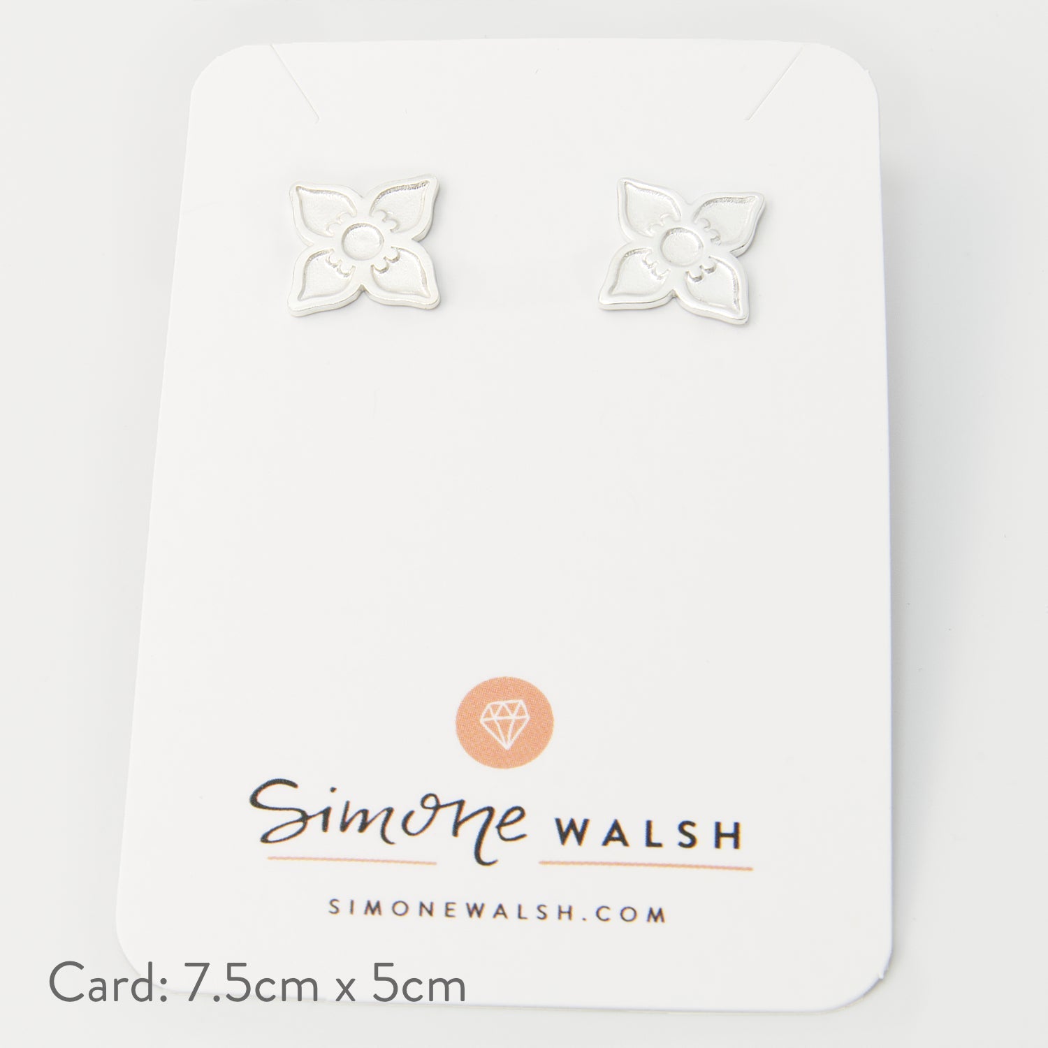 Boronia Flower Silver Stud Earrings - Simone Walsh Jewellery Australia