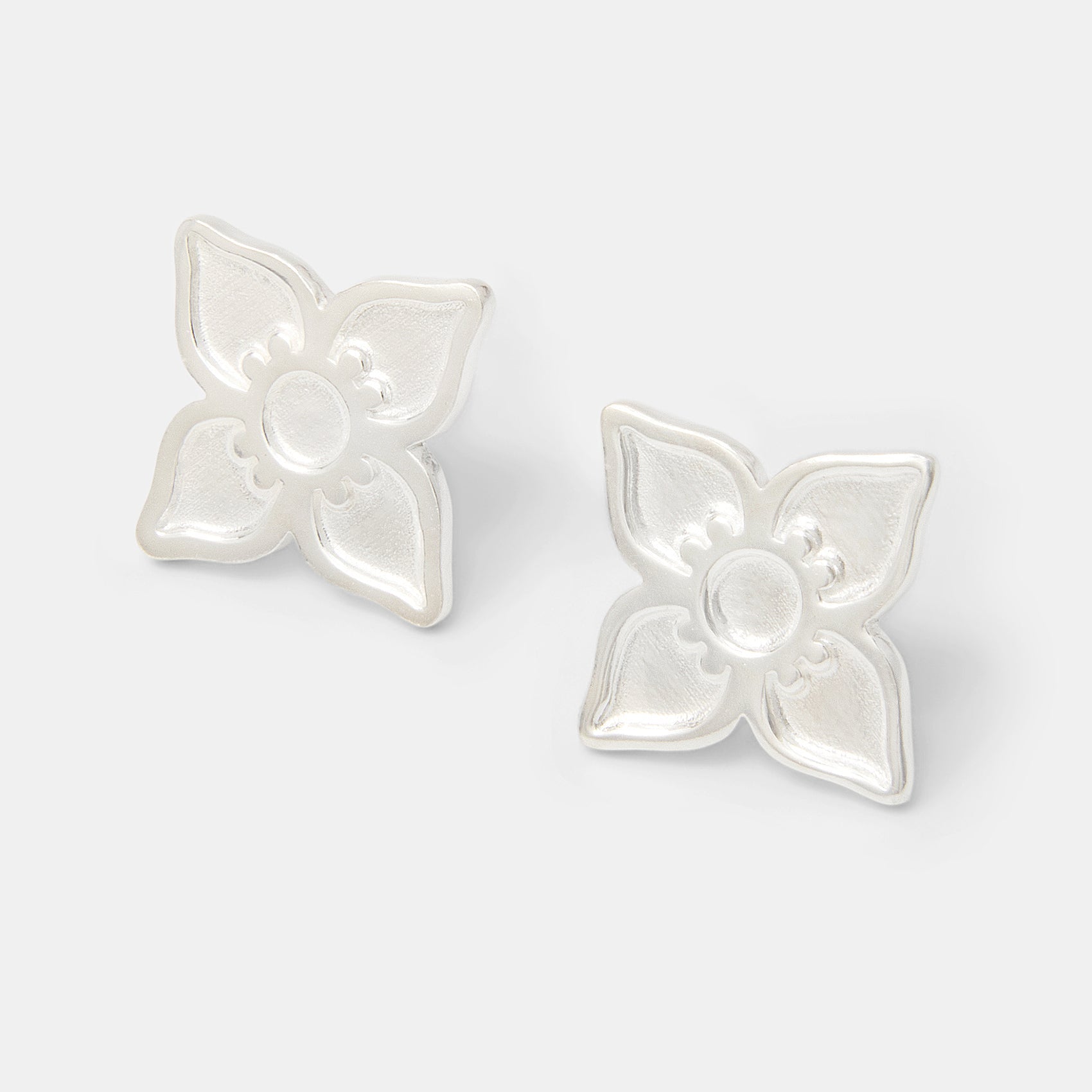 Boronia Flower Silver Stud Earrings - Simone Walsh Jewellery Australia