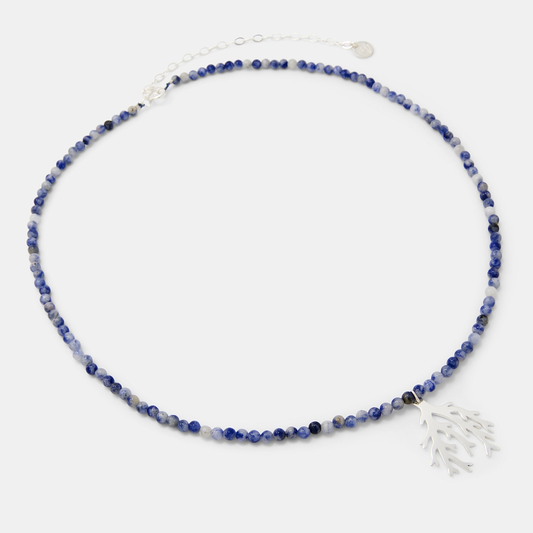 Branch coral on sodalite beaded necklace - Simone Walsh Jewellery Australia