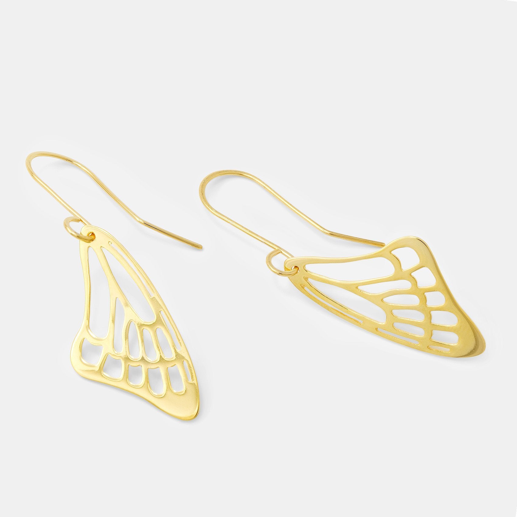 Butterfly wing gold earrings - Simone Walsh Jewellery Australia