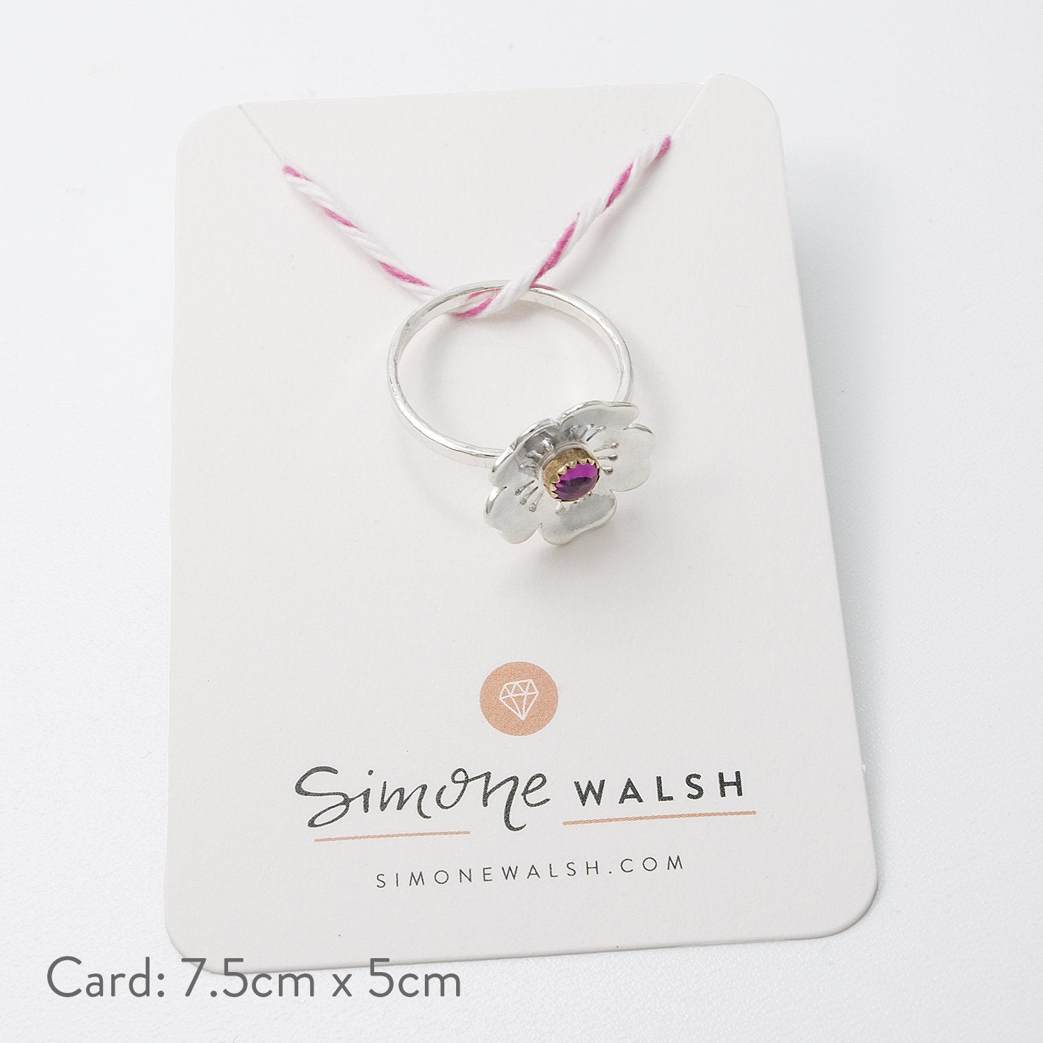 Cherry blossom & pink sapphire ring - Simone Walsh Jewellery Australia