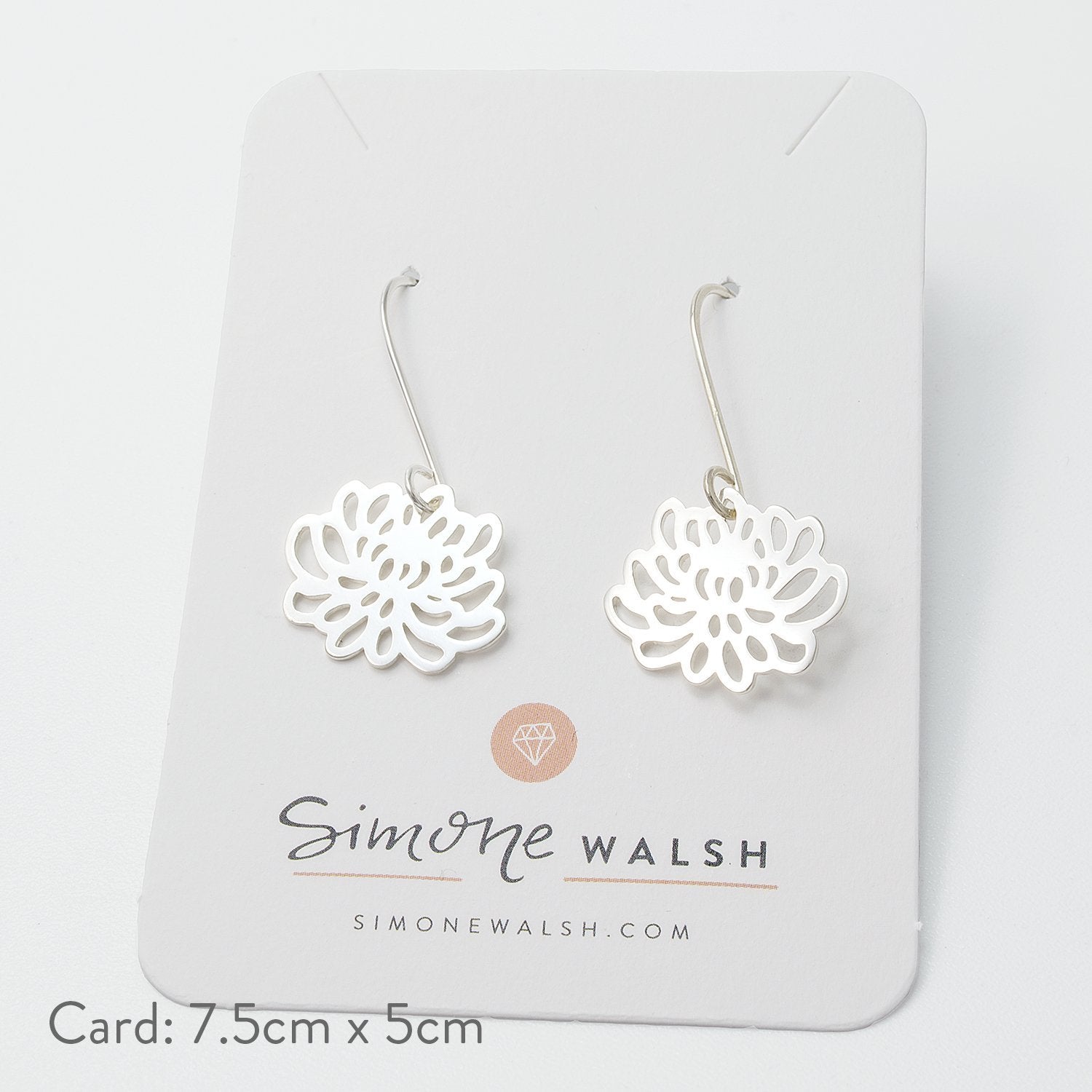 Chrysanthemum drop earrings - Simone Walsh Jewellery Australia