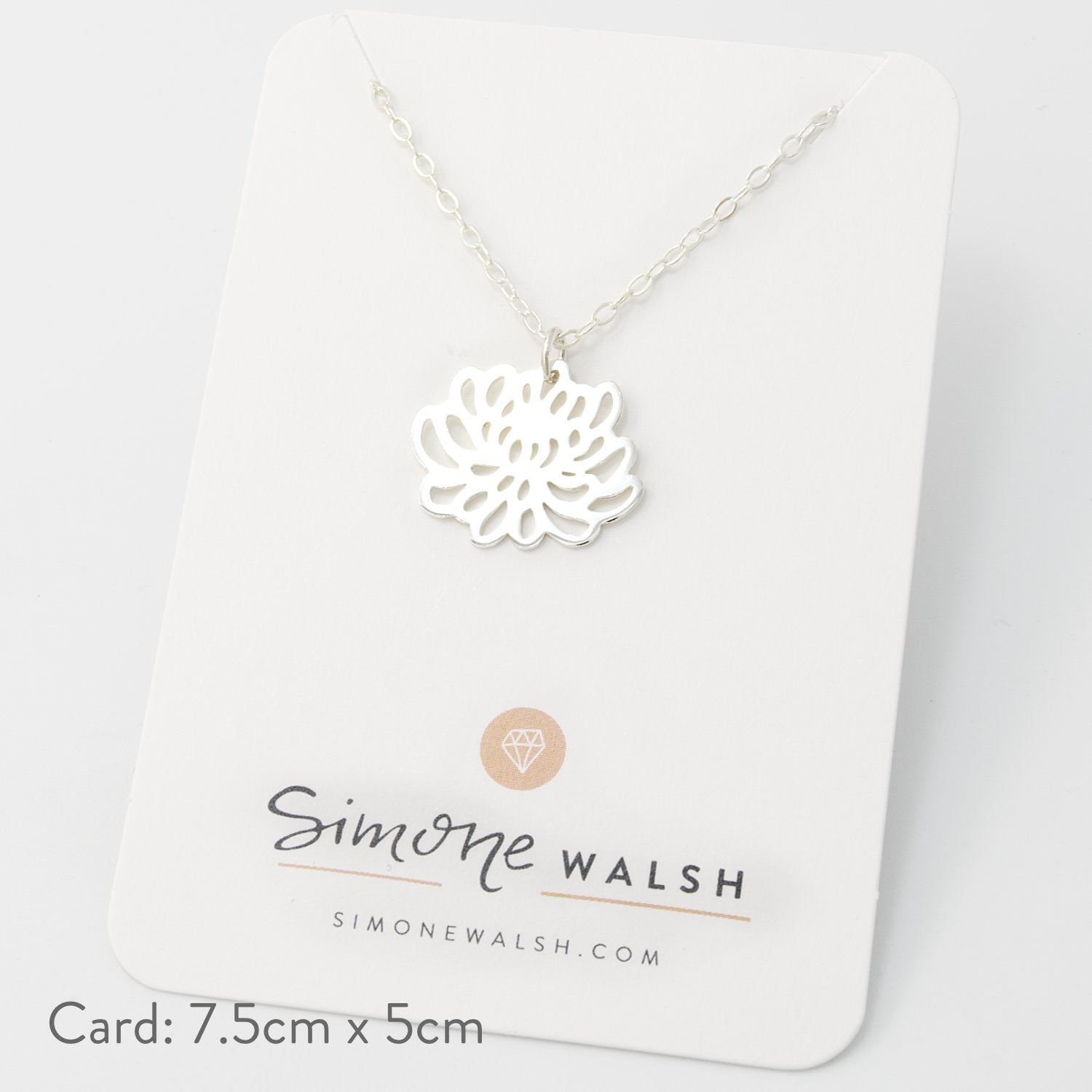 Chrysanthemum pendant - Simone Walsh Jewellery Australia