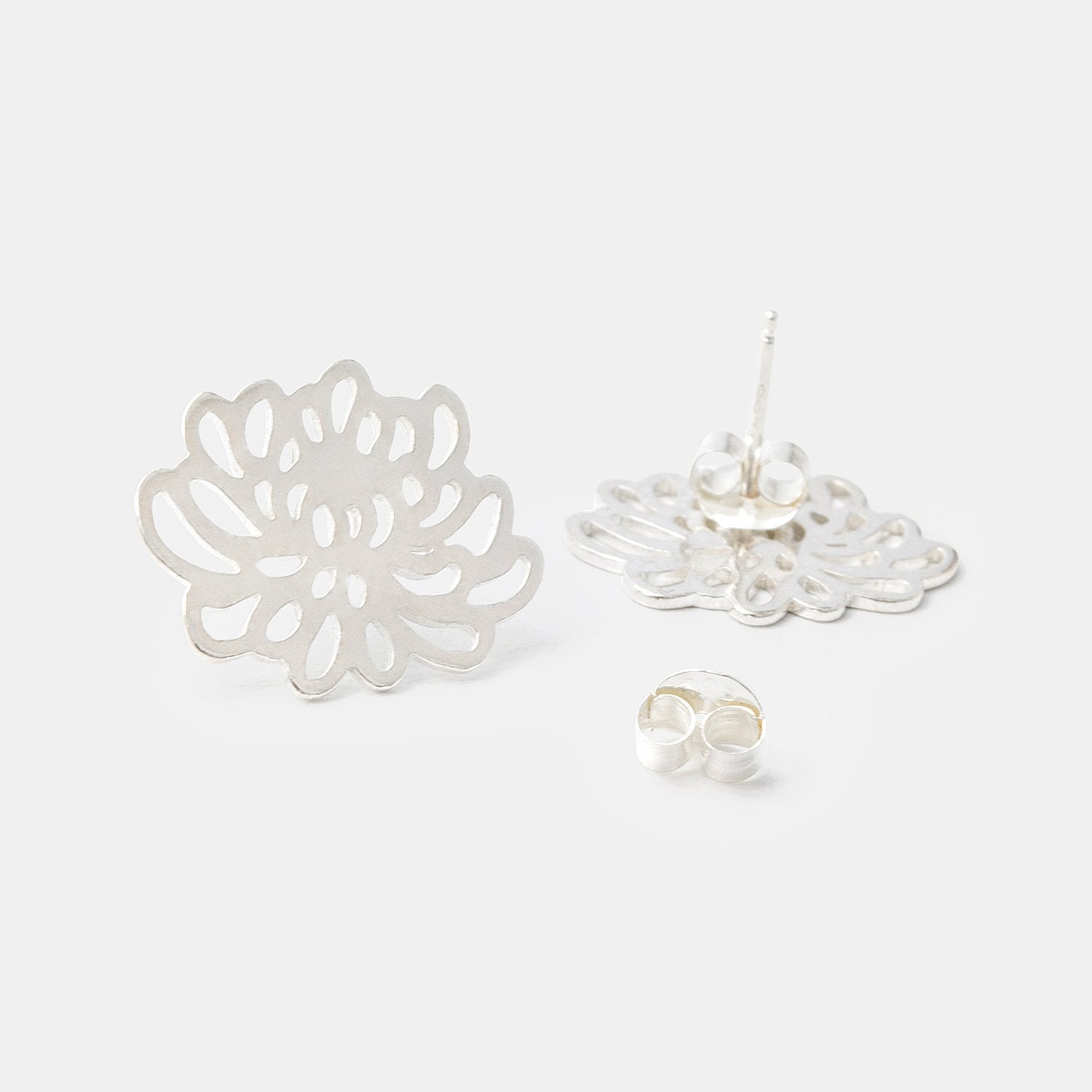 Chrysanthemum stud earrings - Simone Walsh Jewellery Australia