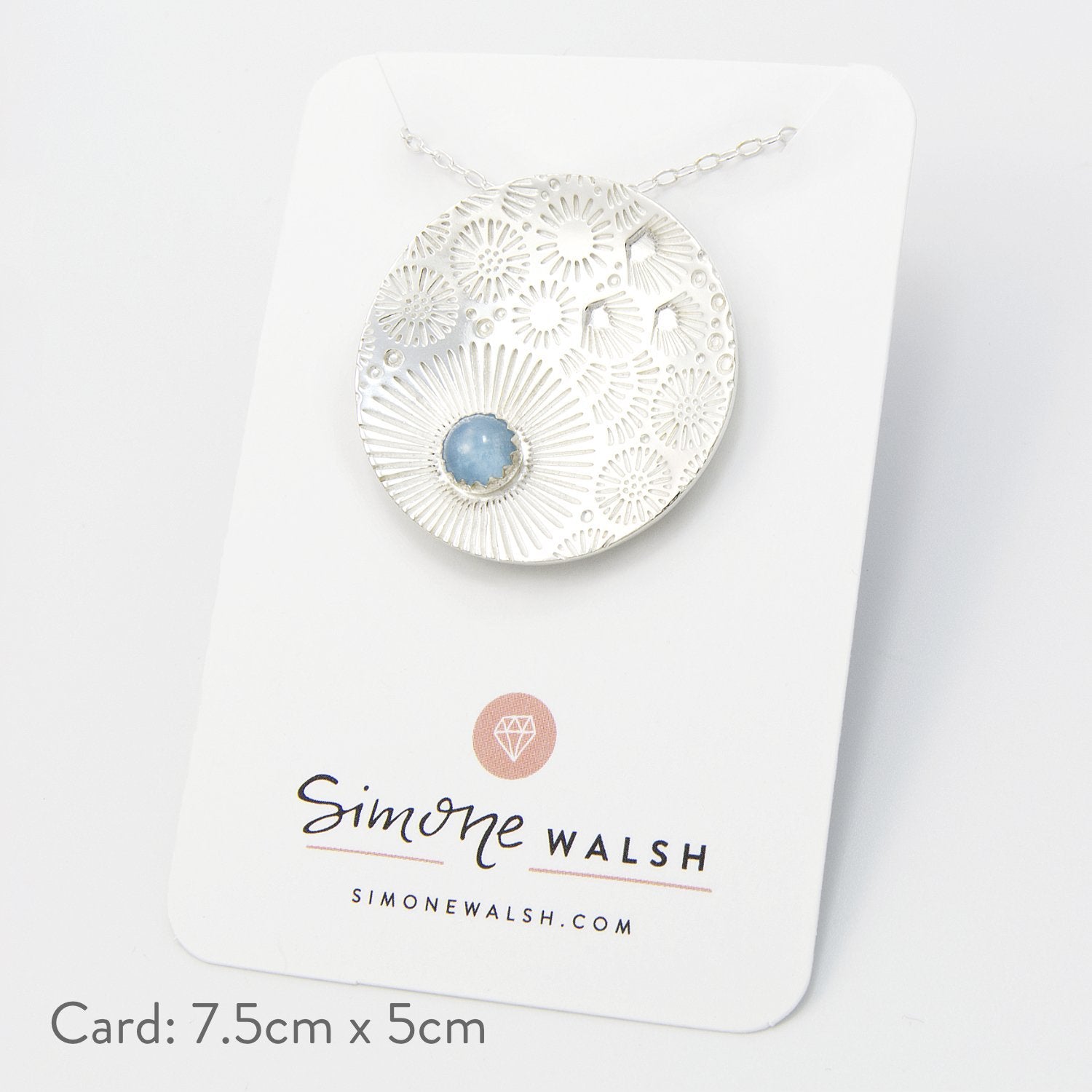 Coral reef & aquamarine pendant necklace - Simone Walsh Jewellery Australia