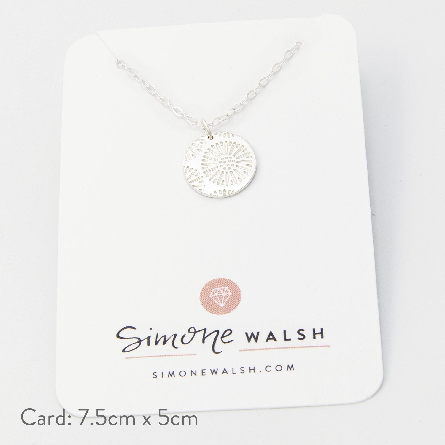 Coral texture silver pendant necklace - Simone Walsh Jewellery Australia