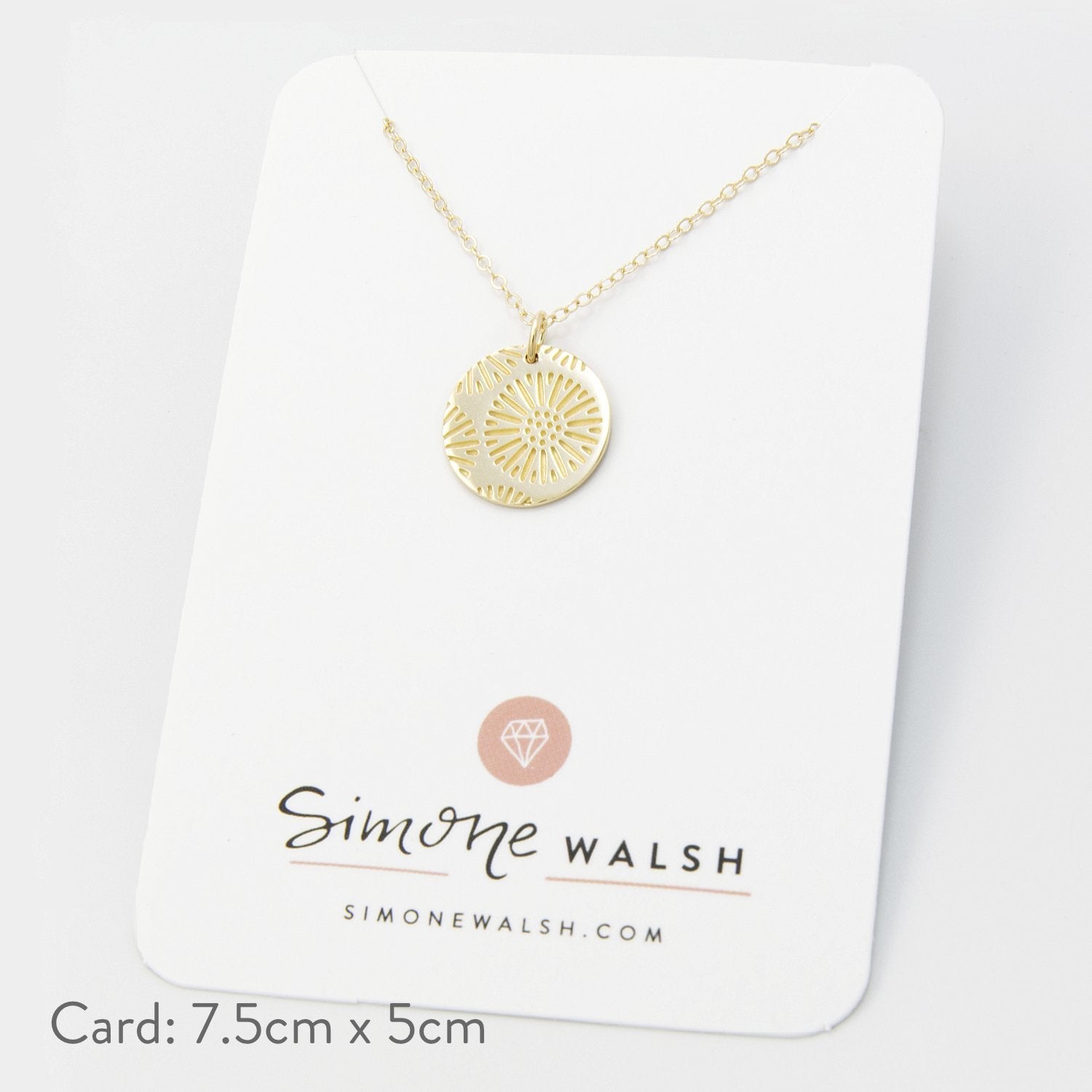 Coral texture solid gold pendant necklace - Simone Walsh Jewellery Australia