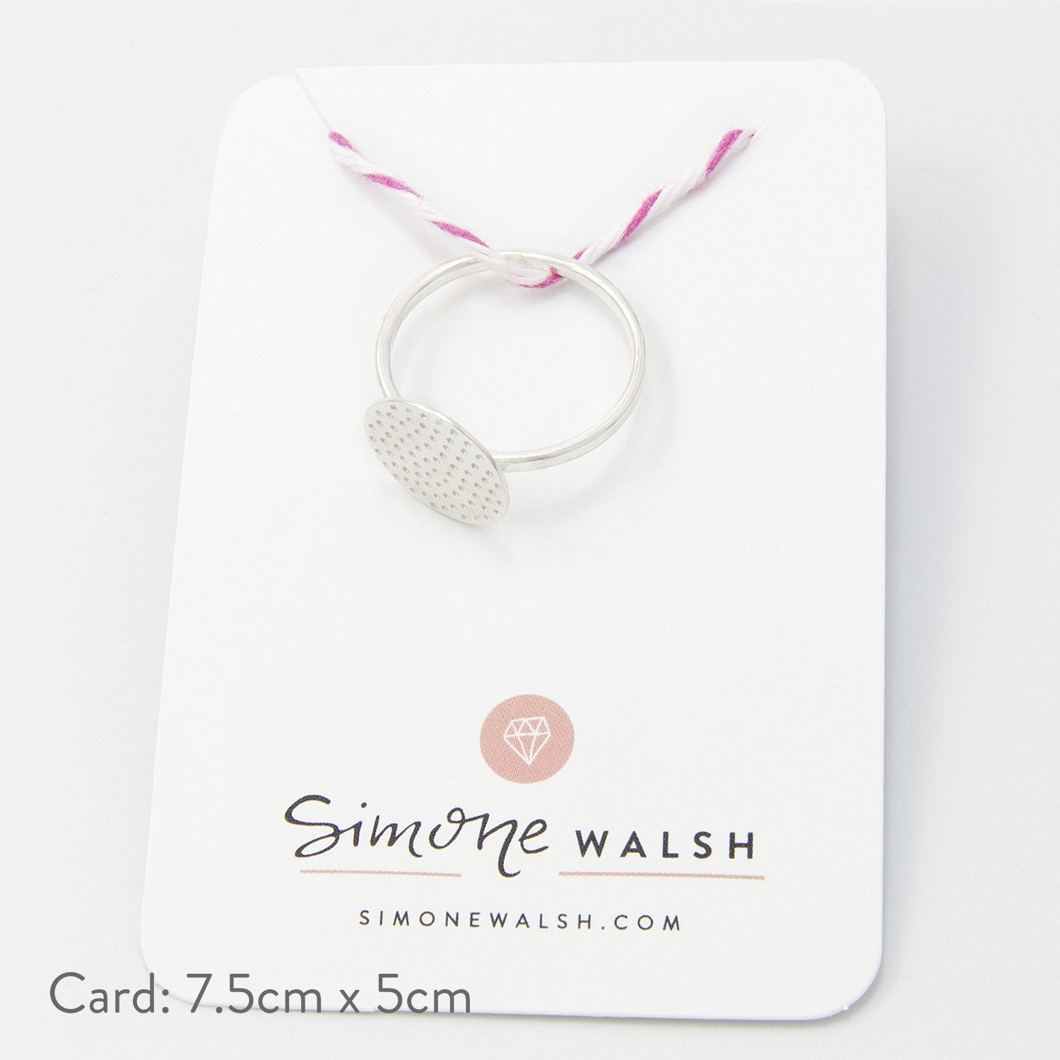 Dots texture silver cocktail ring - Simone Walsh Jewellery Australia