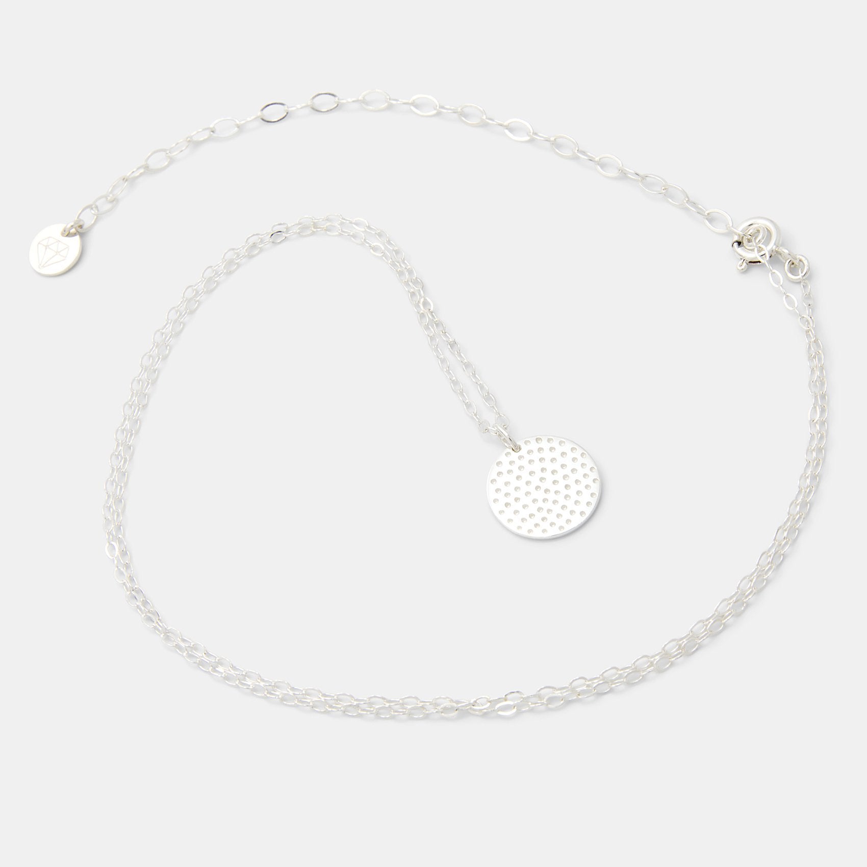 Dots texture silver pendant necklace - Simone Walsh Jewellery Australia