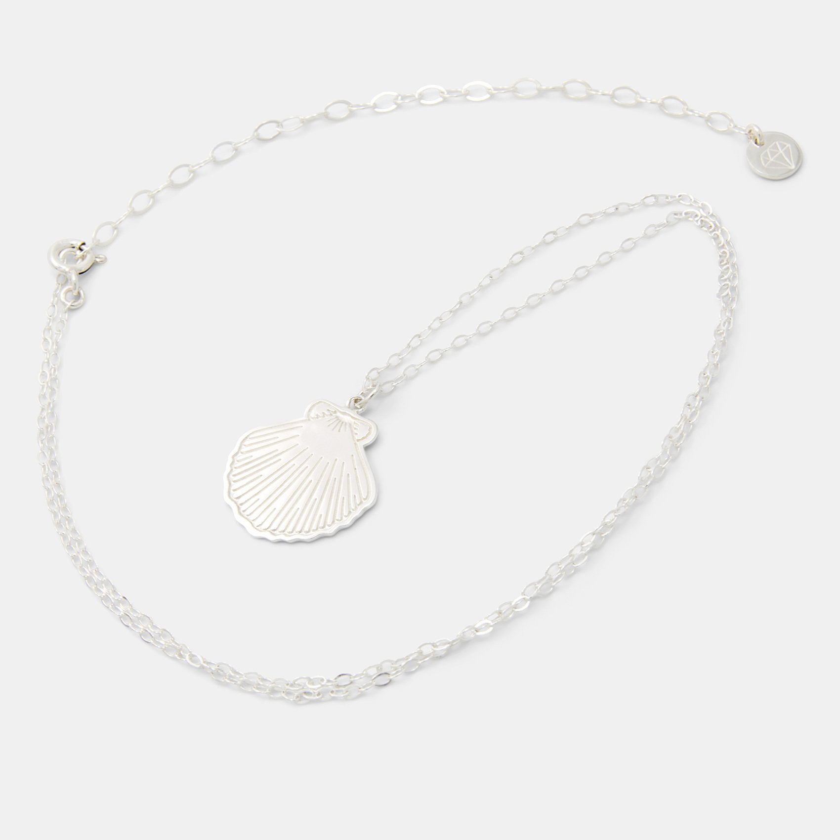 Fan shell silver pendant necklace - Simone Walsh Jewellery Australia