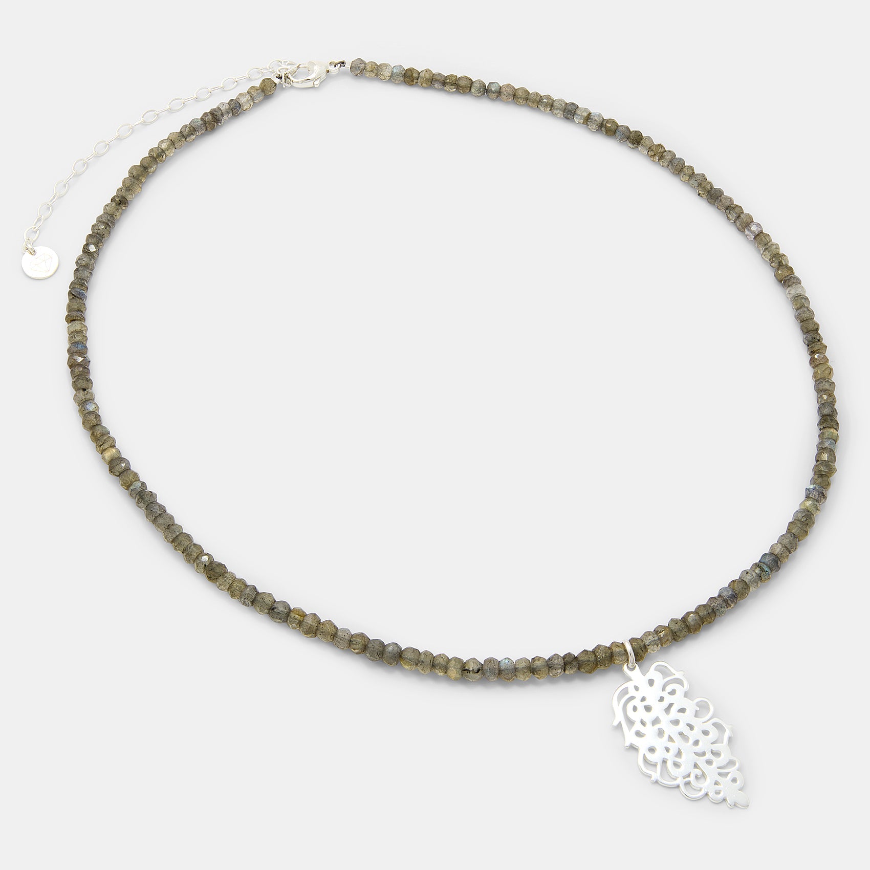 Grevillea Flower on Labradorite Beaded Necklace - Simone Walsh Jewellery Australia