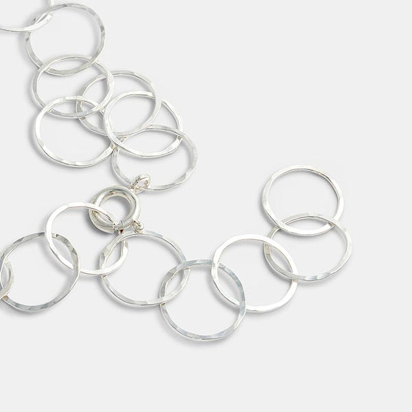 Handmade silver necklaces created in sterling silver.