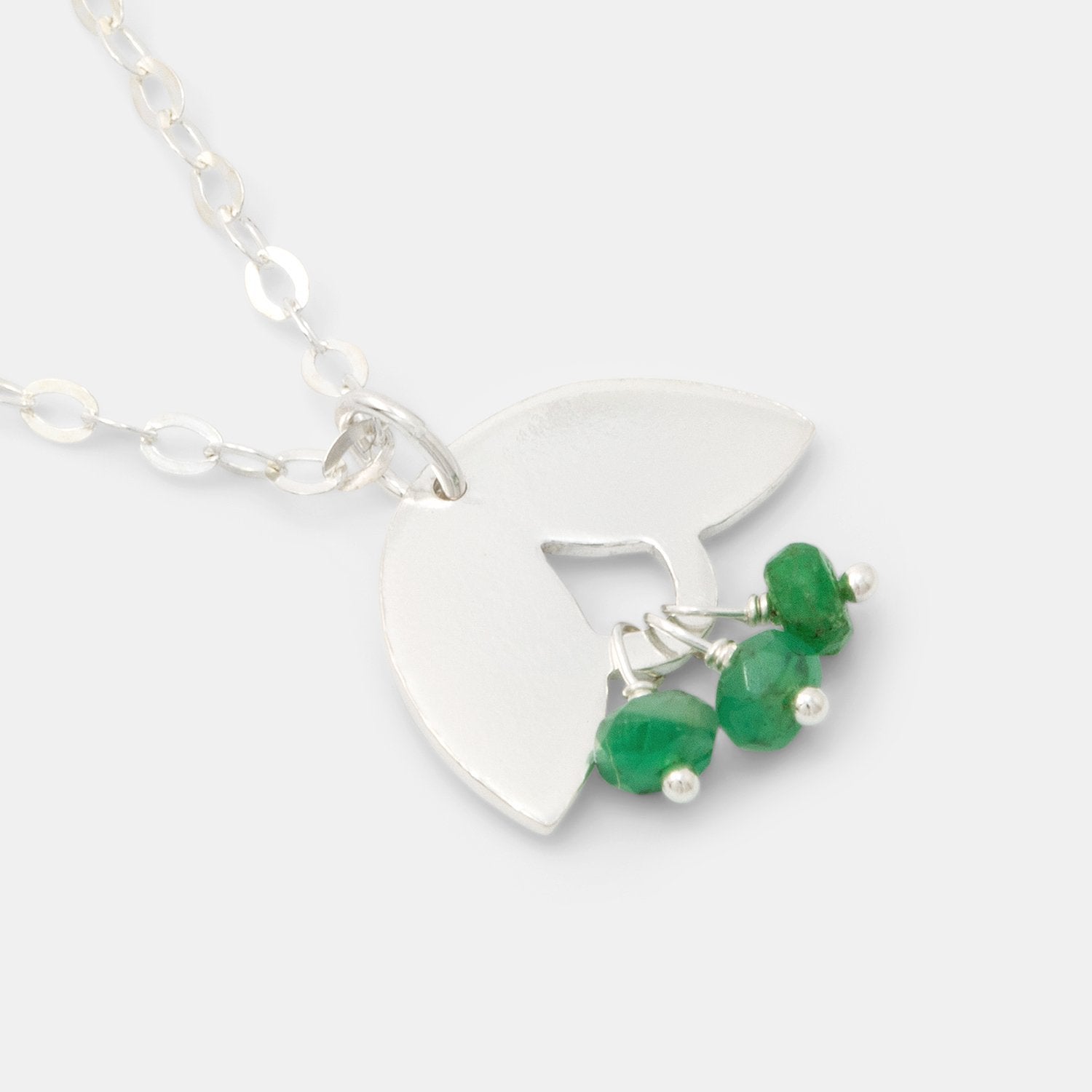 Leaves & emeralds necklace - Simone Walsh Jewellery Australia