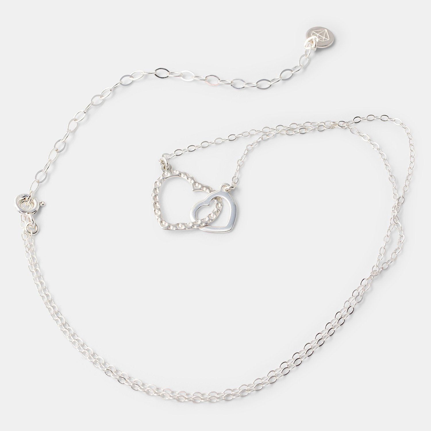 Linked hearts necklace - Simone Walsh Jewellery Australia