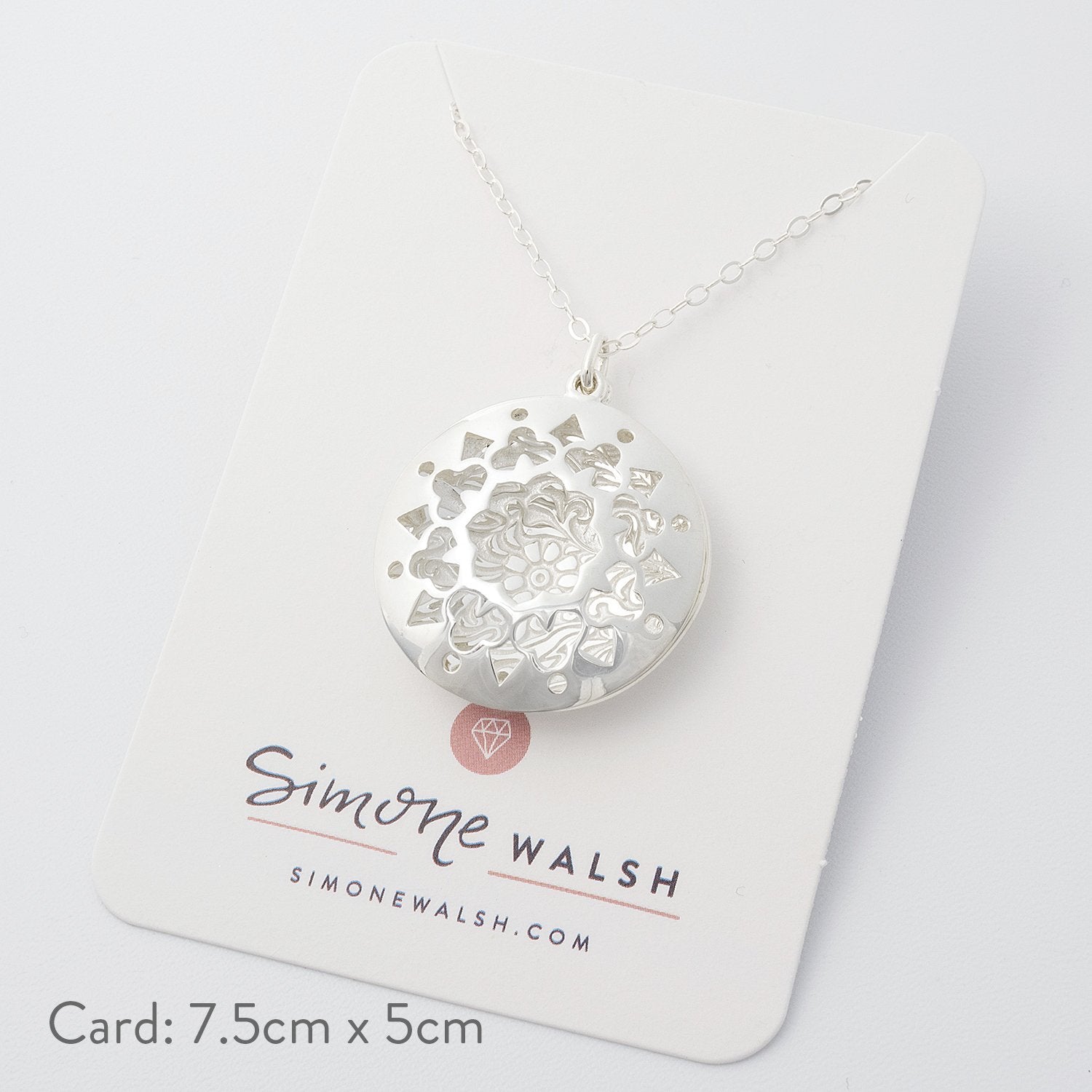 Mandala open locket pendant - Simone Walsh Jewellery Australia