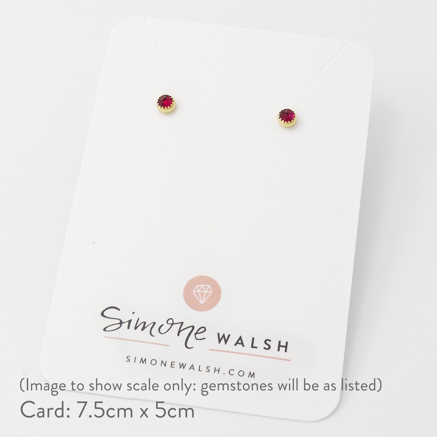 Moissanite & solid gold stud earrings - Simone Walsh Jewellery Australia