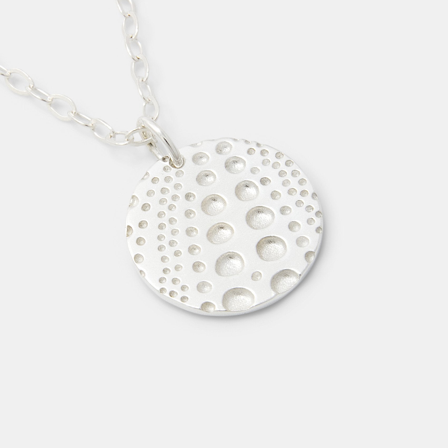 Sea urchin texture silver pendant necklace - Simone Walsh Jewellery Australia