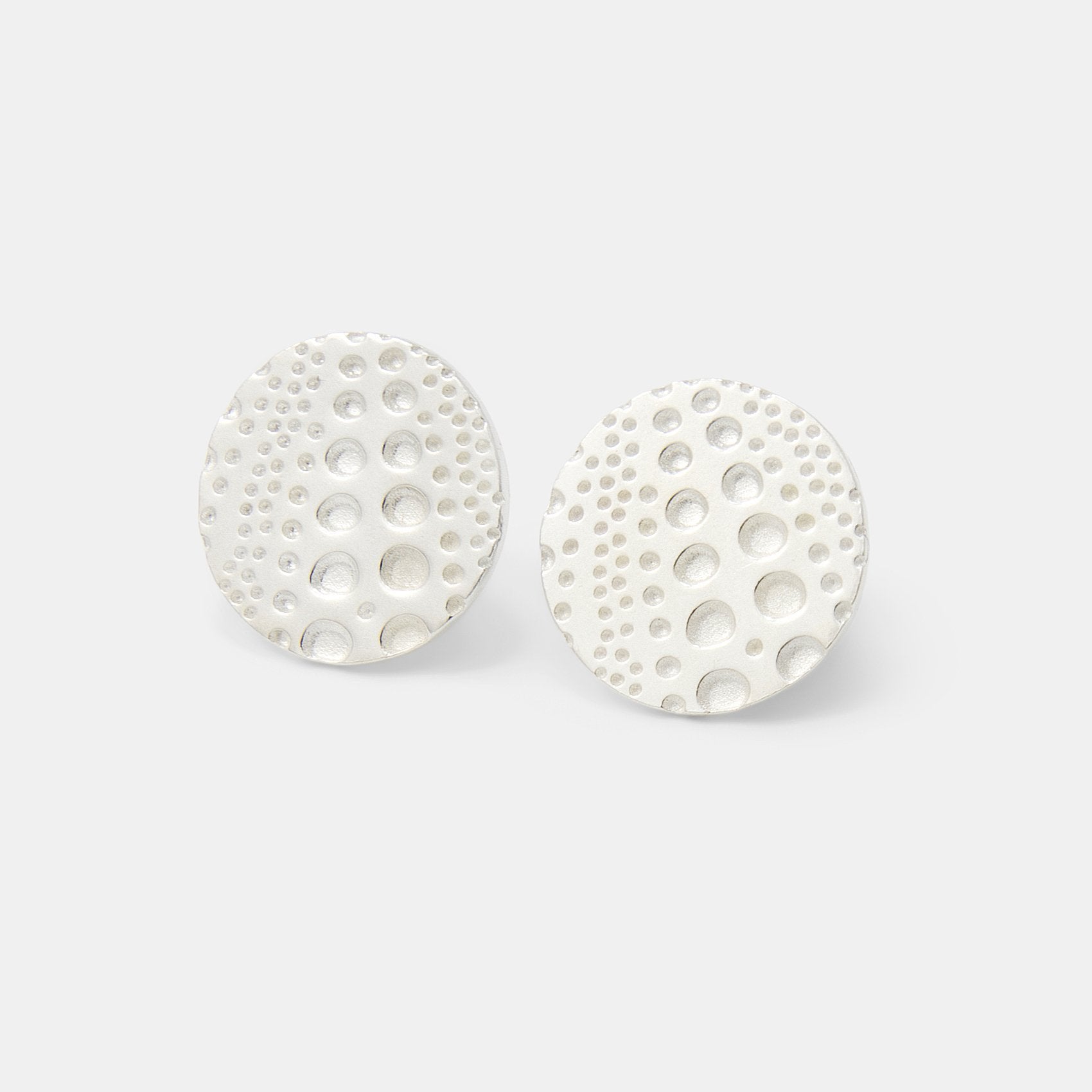 Sea urchin texture silver stud earrings - Simone Walsh Jewellery Australia