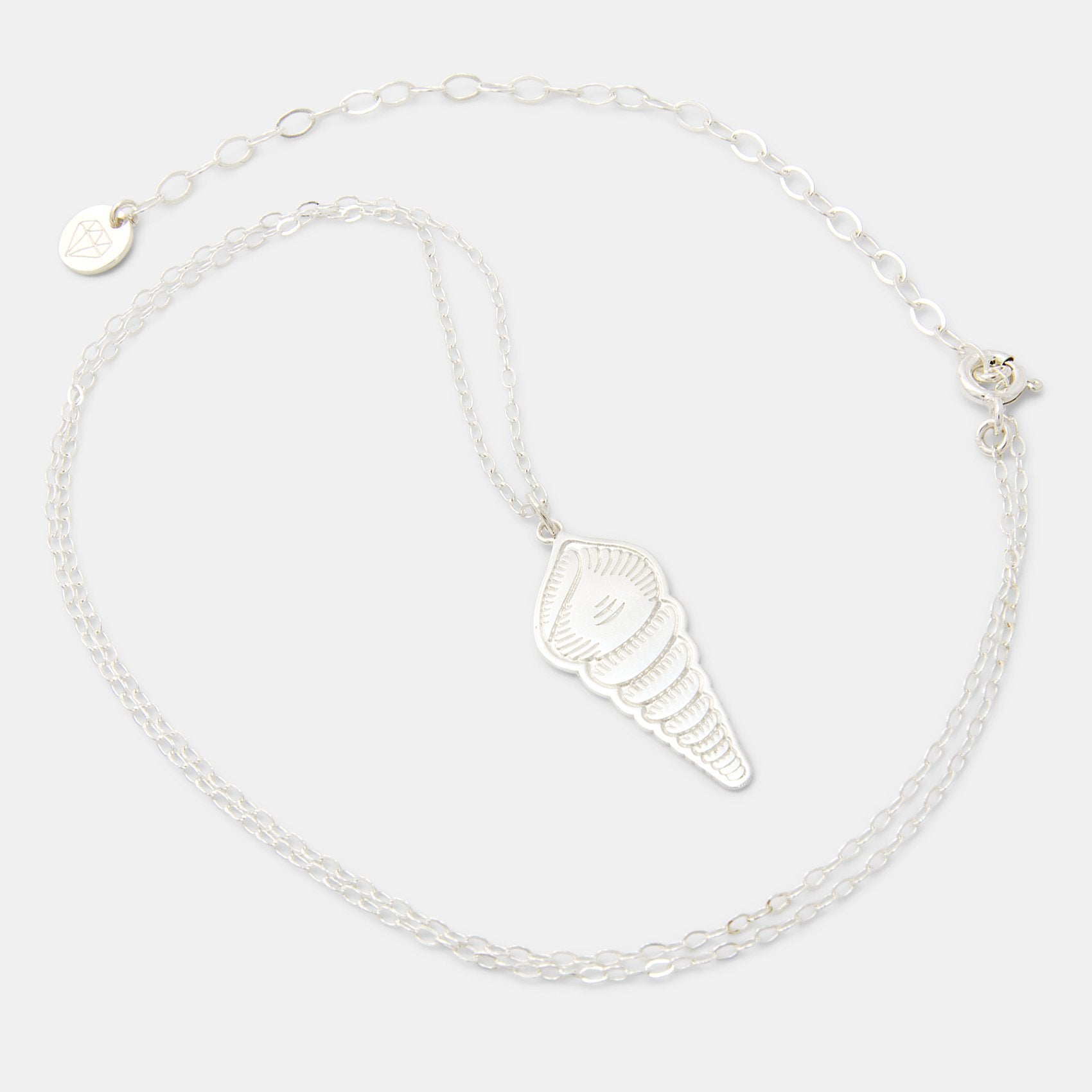 Spiral shell silver pendant necklace - Simone Walsh Jewellery Australia