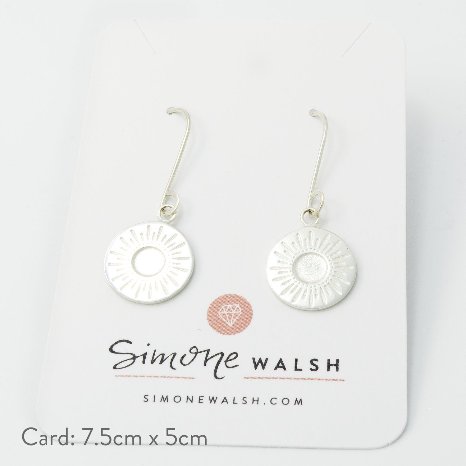 Sunburst amulet earrings - Simone Walsh Jewellery Australia